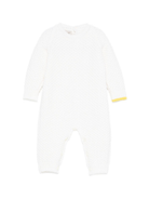 Tutina per neonati Gensami Kids bianca in maglia TU-APE-WE OFF WHITE GENSAMI 