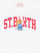 T-shirt per bambino MC2 Saint Barth Kids bianca con stampa grafica logo DNV0001 02355L MC2 ST. BARTH KIDS 