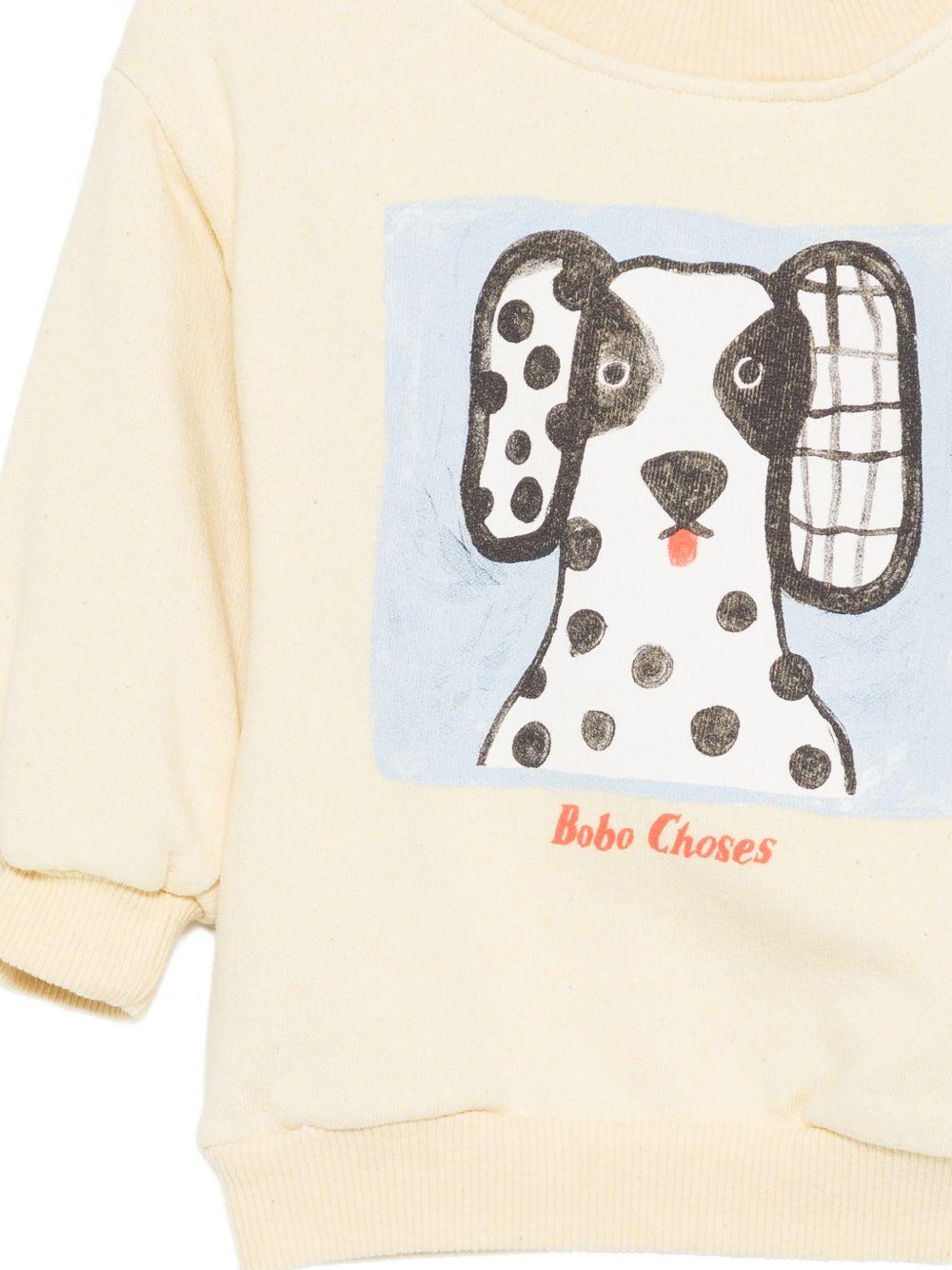 Felpa per neonato Bobo Choses giallo con stampa grafica Van Dog B126AB033 721 BOBO CHOSES KIDS 