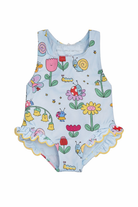 Costume per neonata Stella McCartney Kids azzurro con ruches TYC029 Z3588 60UMC STELLA McCARTNEY KIDS 