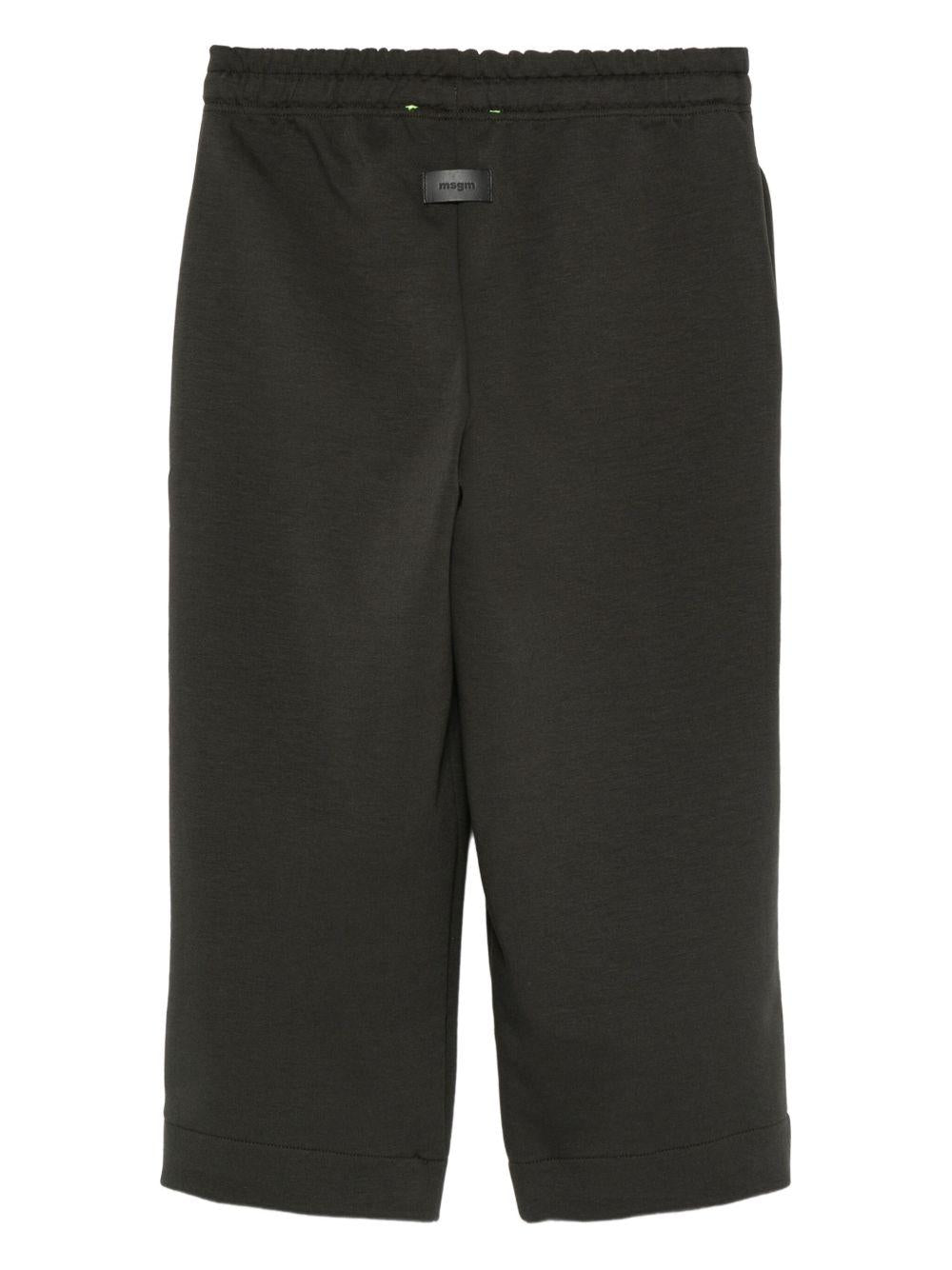 Pantaloni per bambino MSGM Kids neri con stampa del logo F5MSJUFP053 MS040 MSGM KIDS 