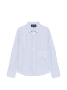 Camicia per bambino Emporio Armani Kids azzurra con logo ricamato sul davanti EB001314 AF20973 F9026 EMPORIO ARMANI KIDS 