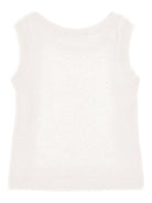 Canotta per bambina Monnalisa bianca con placca con logo 17G601 7212 0001 MONNALISA KIDS 