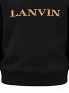 Felpa per bambini Lanvin Enfant nero con ricamo logo sul davanti N30401 09B LANVIN KIDS 