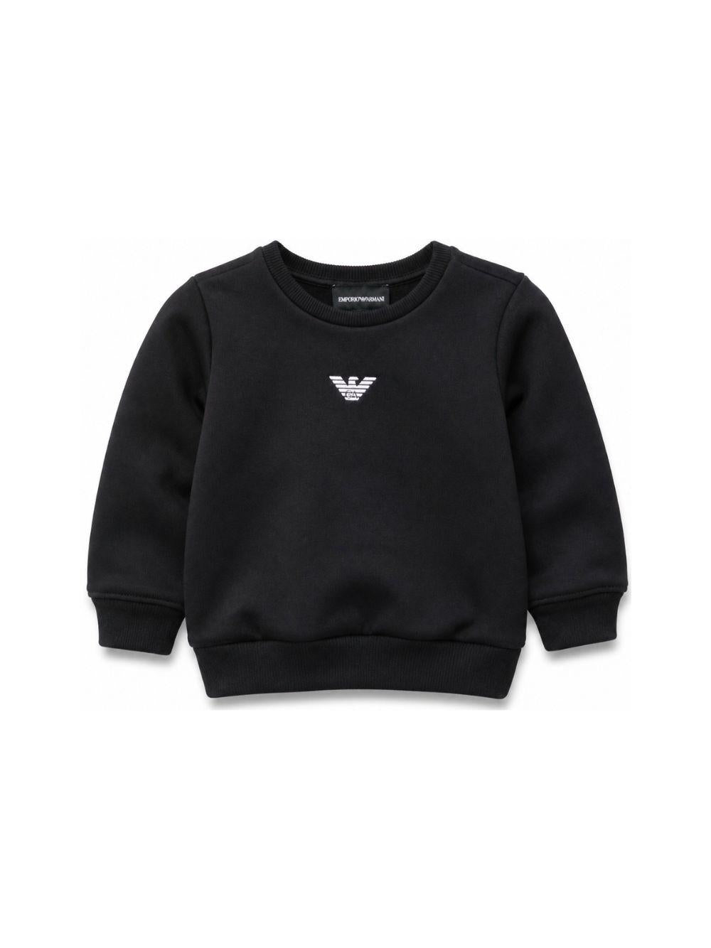 Felpa per bambino Emporio Armani Kids blu con logo aquila sul davanti EB000302 AF14681 MB053 EMPORIO ARMANI KIDS 