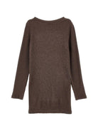 Abito per bambina Monnalisa Kids marrone a coste a maniche lunghe 41H903 8214 0006 MONNALISA KIDS 