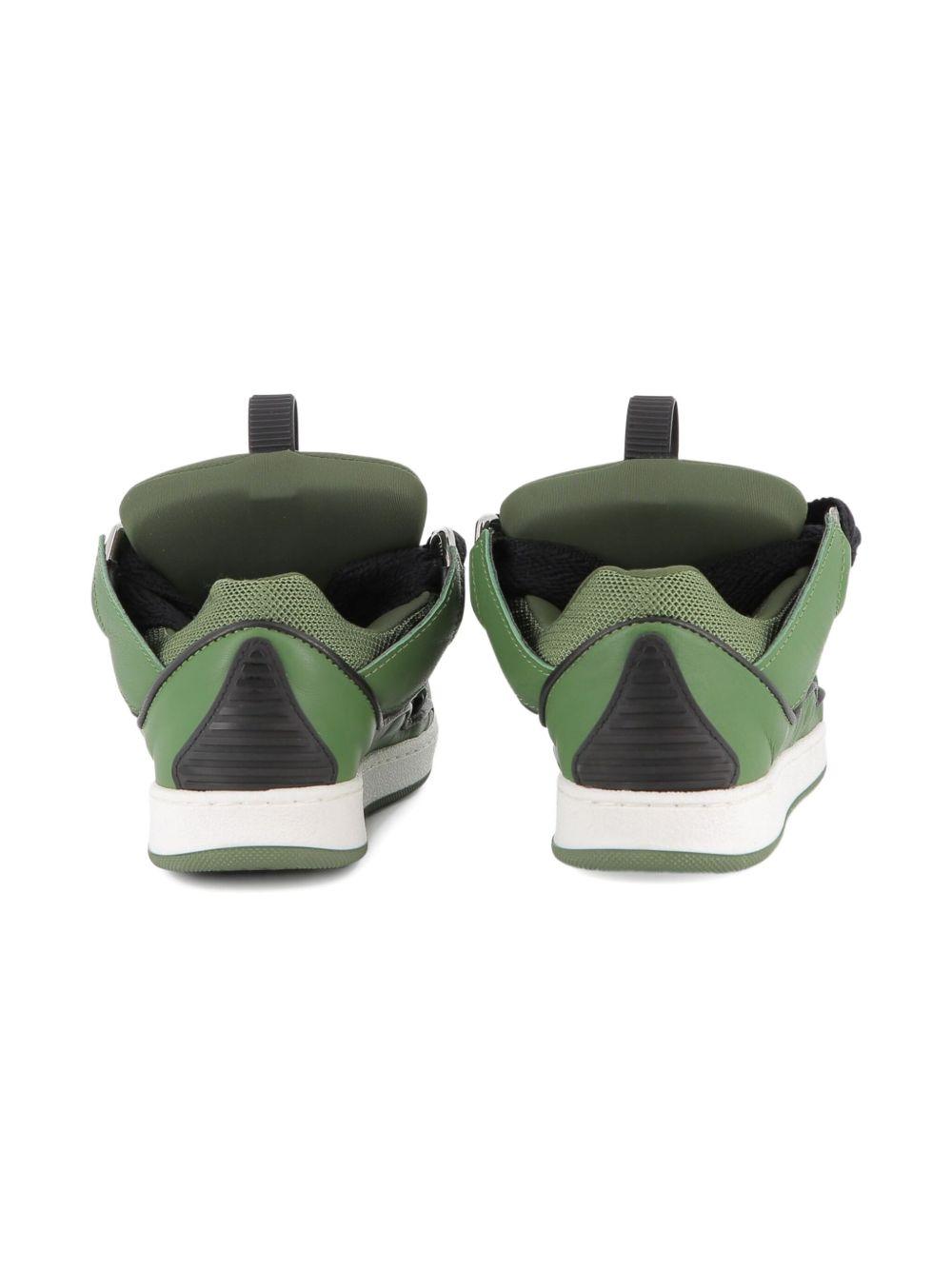Sneakers Curb per bambino Lanvin Enfant verdi con linguetta imbottita N30308 665 LANVIN 