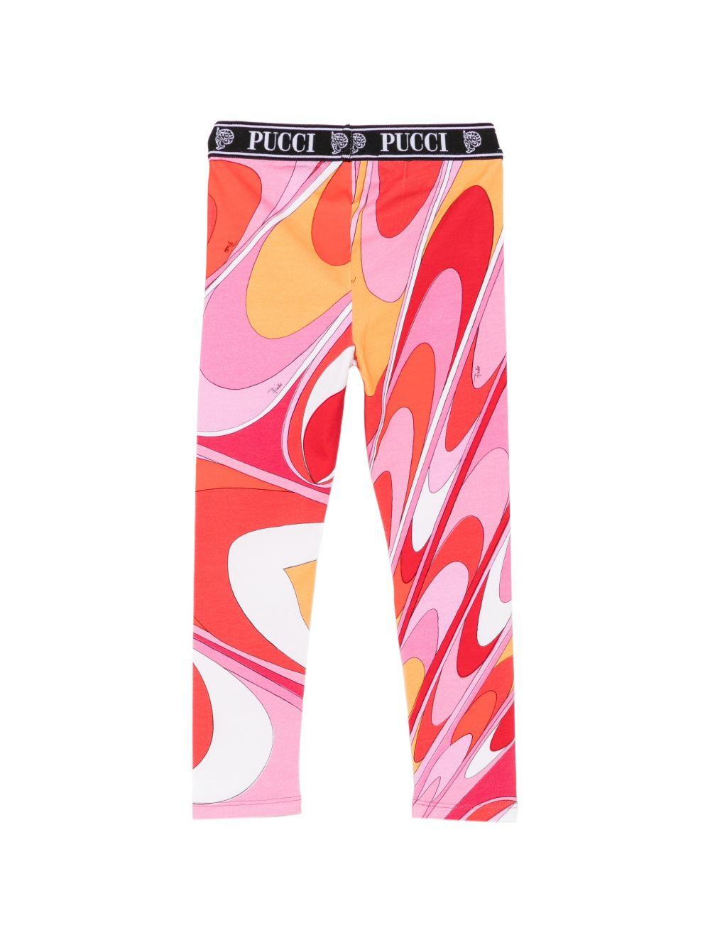 Leggings per bambina Emilio Pucci Junior multicolore con stampa Iride PY6B61 Z3688 50EAR EMILIO PUCCI KIDS 