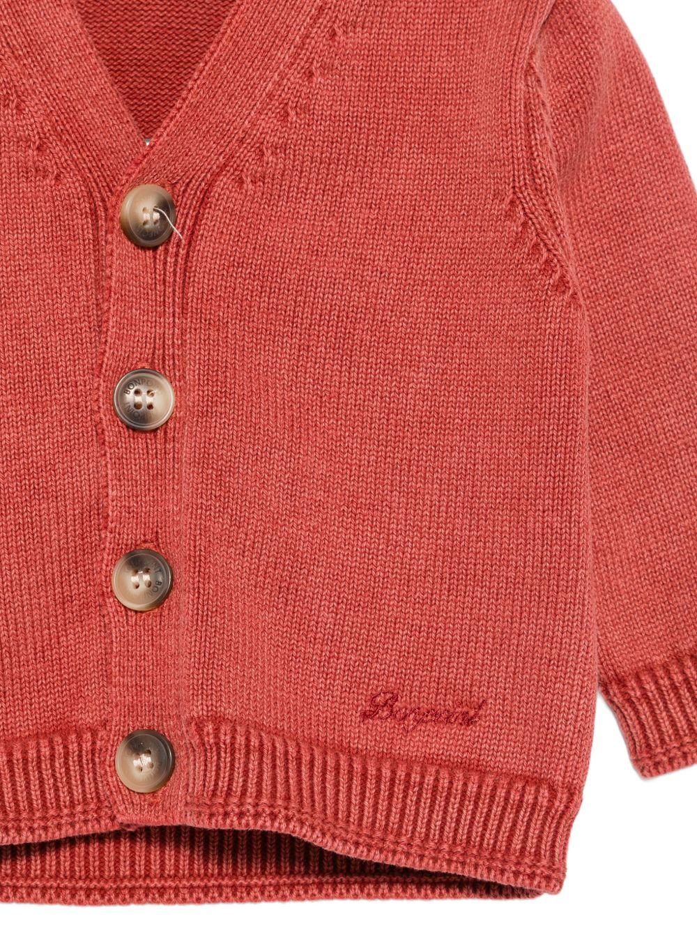 Cardigan per neonato Bonpoint arancione con chiusura con bottoni S06YCAK00009 151D BONPOINT KIDS 