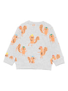 Felpa per neonato Stella McCartney Kids grigio con stampa scoiattoli TX4590 Z3199 807MC STELLA McCARTNEY KIDS 