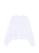 Felpa per bambina MSGM Kids bianca con applicazione logo S6MSJGSW088 001 MSGM KIDS 