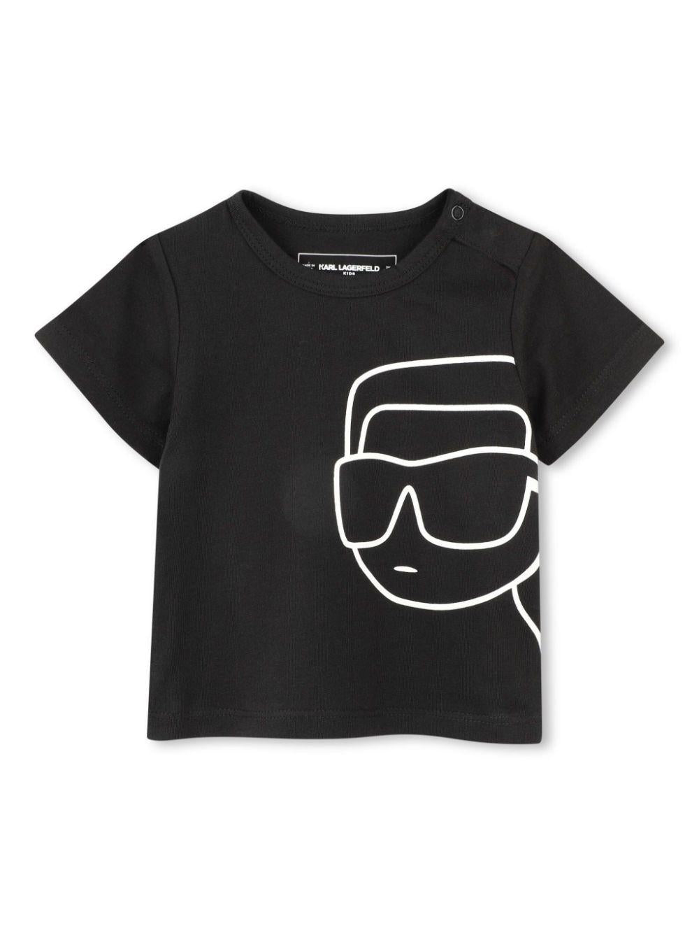Tuta sportiva per neonato Karl Lagerfeld Kids beige con stampa Ikonik Karl (set di 3) Z30503 296 KARL LAGERFELD KIDS 