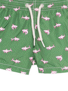 Costume da bagno per bambino MC2 Saint Barth Kids verde con stampa grafica squali JEA0004 02149L MC2 ST. BARTH KIDS 