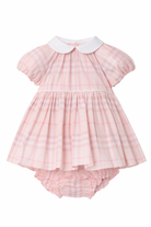 Set abito e culotte per neonata Burberry Kids rosa con motivo a quadri 8117519 A2217 BURBERRY KIDS 