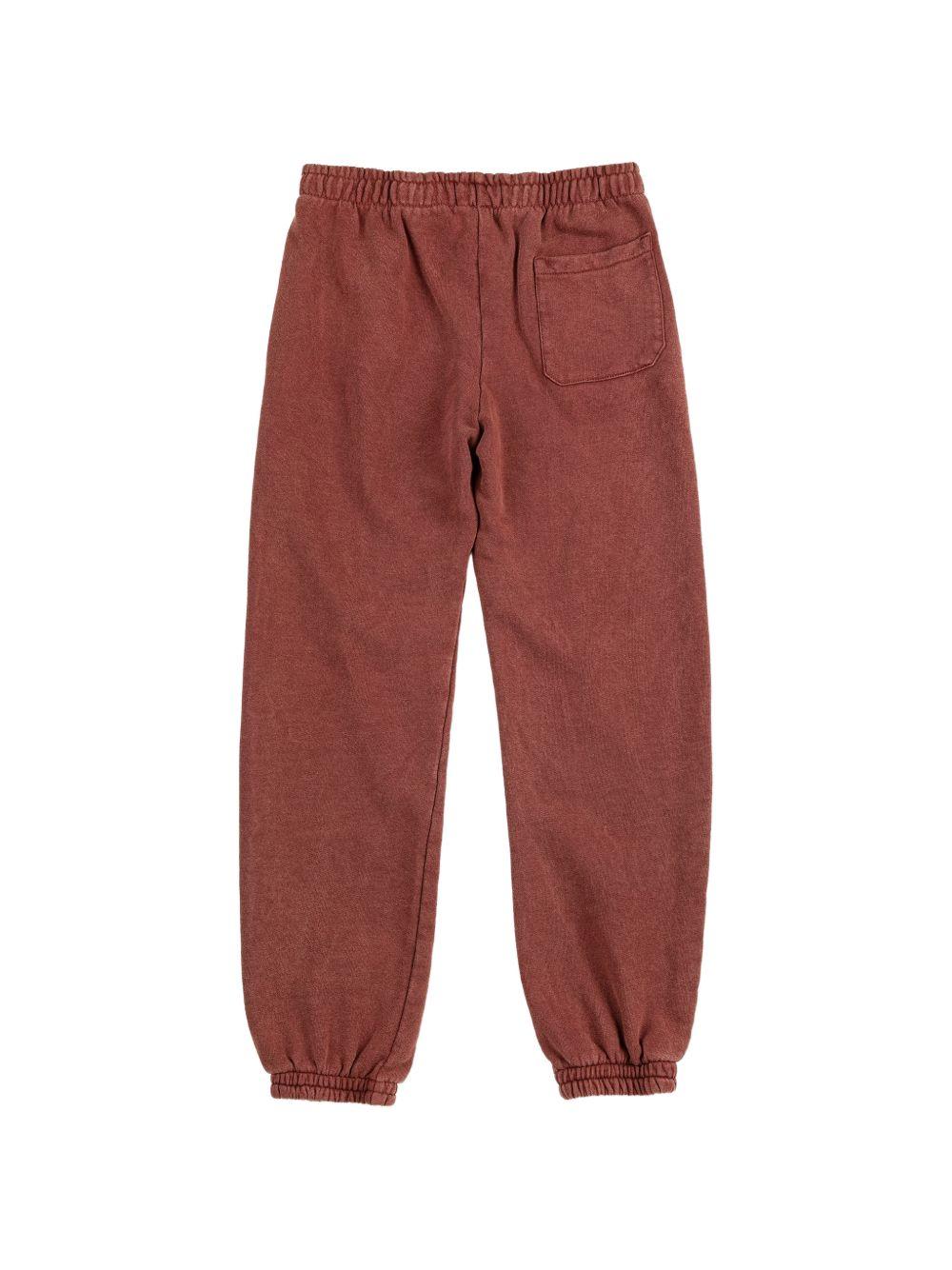 Pantaloni sportivi per bambino Bobo Choses marrone con logo sul davanti B126AC084 211 BOBO CHOSES KIDS 