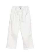 Pantaloni per bambino Paolo Pecora Kids bianco elasticizzati PP4385 GESSO PAOLO PECORA KIDS 