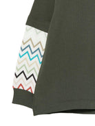 Felpa per bambino Missoni Kids verde con maniche a contrasto MZ4H30 Z3183 70J MISSONI KIDS 