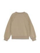 Felpa con logo ricamato per bambino C.P. Company Kids beige con tasca frontale CUF015LCC02 20262 C.P.COMPANY KIDS 