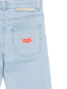 Jeans per bambina Stella McCartney Kids in denim con ricamo sulla tasca posteriore TX6E60 Z0153 606 STELLA McCARTNEY KIDS 