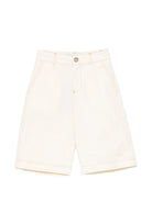 Shorts per bambino Etro Kids bianco con Pegaso ricamato sul retro GY6P09 I0308 105 ETRO KIDS 