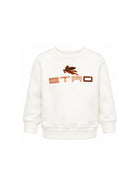 Felpa girocollo per bambino Etro Kids bianca con logo GY4P50 Z3183 102 ETRO KIDS 