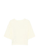 T-shirt per bambina Off-Whit Kids gialla amaniche corte 44GAA019S26J003 740 OFF WHITE KIDS 