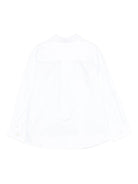 Camicia per bambino Moschino Kids bianco con ricamo Teddy HUC01NLNE06 10101 MOSCHINO KIDS 
