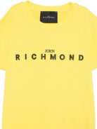 T-shirt per bambino John Richmond Junior gialla con dettaglio logo RBP26008TS YELLOW B. JOHN RICHMOND KIDS 