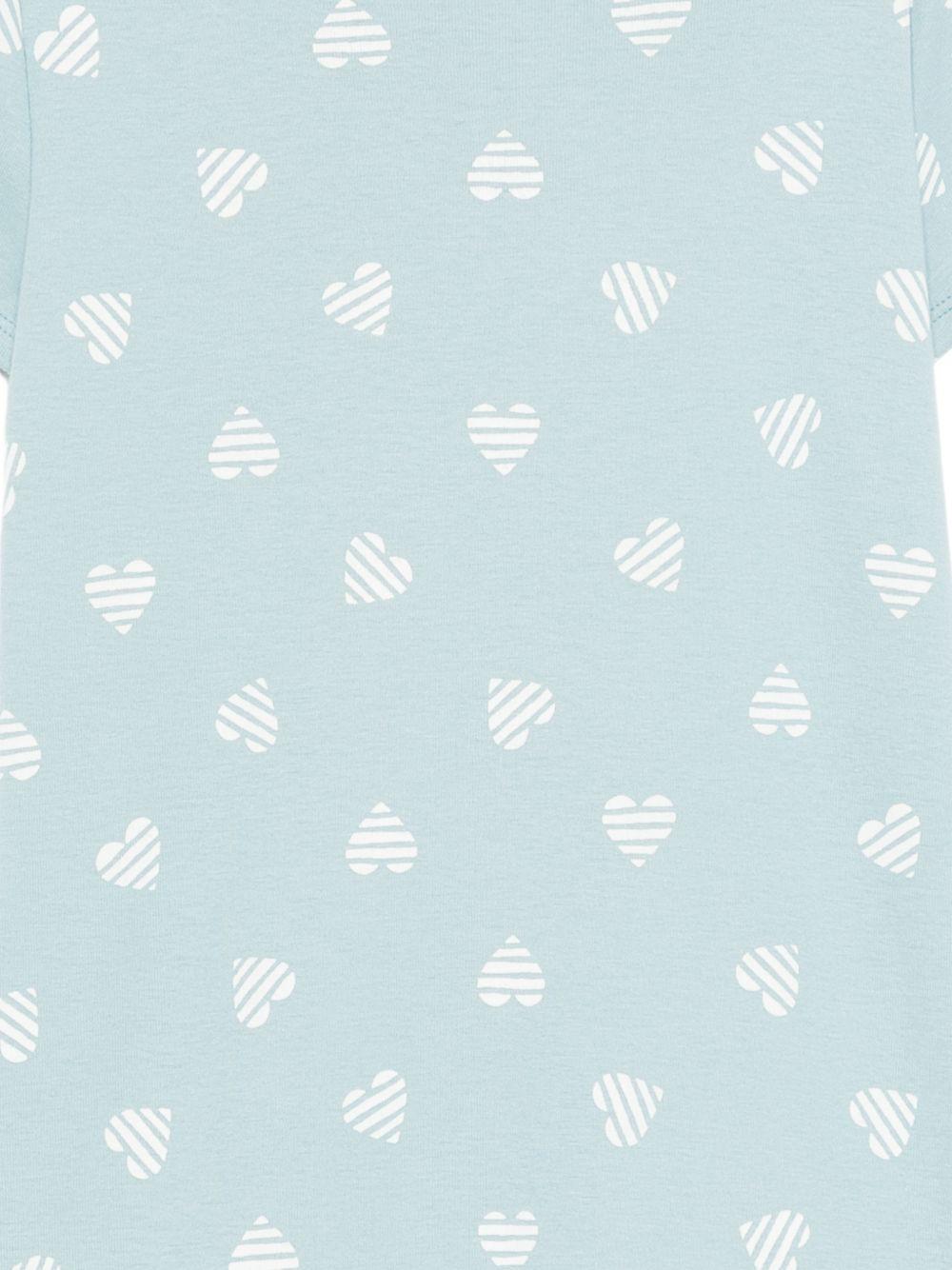 Camicia da notte per bambina Petit Bateau azzura con stampa a cuori A0FC6 01 PETIT BATEAU KIDS 