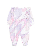Tutina con fantasie per neonata Emilio Pucci Junior multicolor con scollo rotondo PYB000 Z3688 508LI EMILIO PUCCI KIDS 