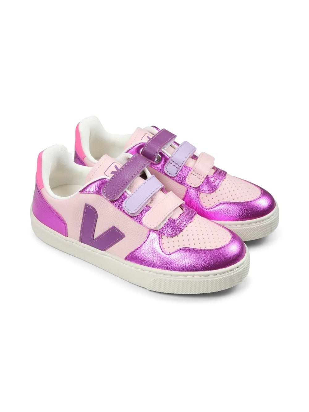 Sneakers V-10 per bambina VEJA Kids fucsia con chiusura a strappo CV0520648C SMALL V-10 VEJA KIDS 