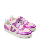 Sneakers V-10 per bambina VEJA Kids fucsia con chiusura a strappo CV0520648C SMALL V-10 VEJA KIDS 