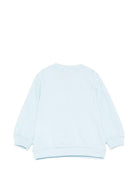 Felpa per neonato Moschino Kids azzurra con motivo Teddy Bear MUF06ILCA40 40304 MOSCHINO KIDS 