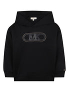 Felpa per bambina Michael Kors Kids nero con strass R30473 09B MICHAEL KORS KIDS 