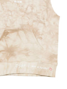 T-shirt per bambino MSGM Kids beige con fantasia tie-dye S6MSJBSW244 015 MSGM KIDS 