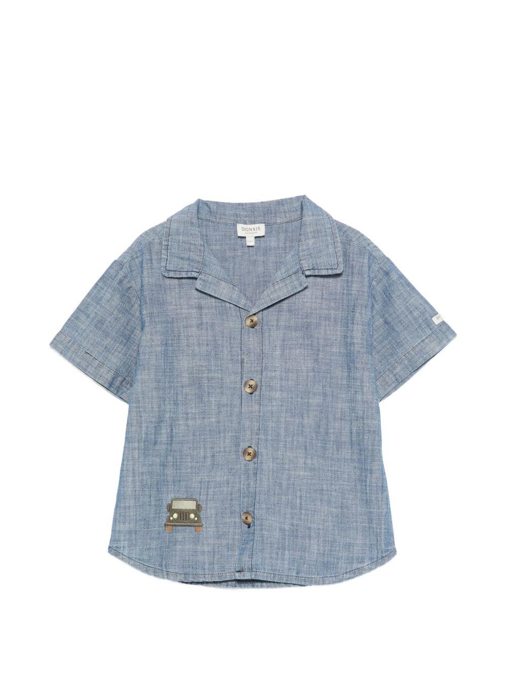 Camicia Ludon per bambino Donsje denim con ricamo Jeep 4118601 00080 DONSJE KIDS 