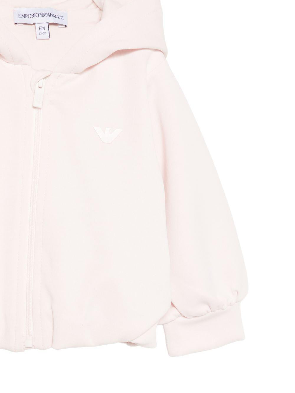 Felpa per neonata Emporio Armani Kids rosa con chiusura con zip EG000909 AF16133 UA205 EMPORIO ARMANI KIDS 