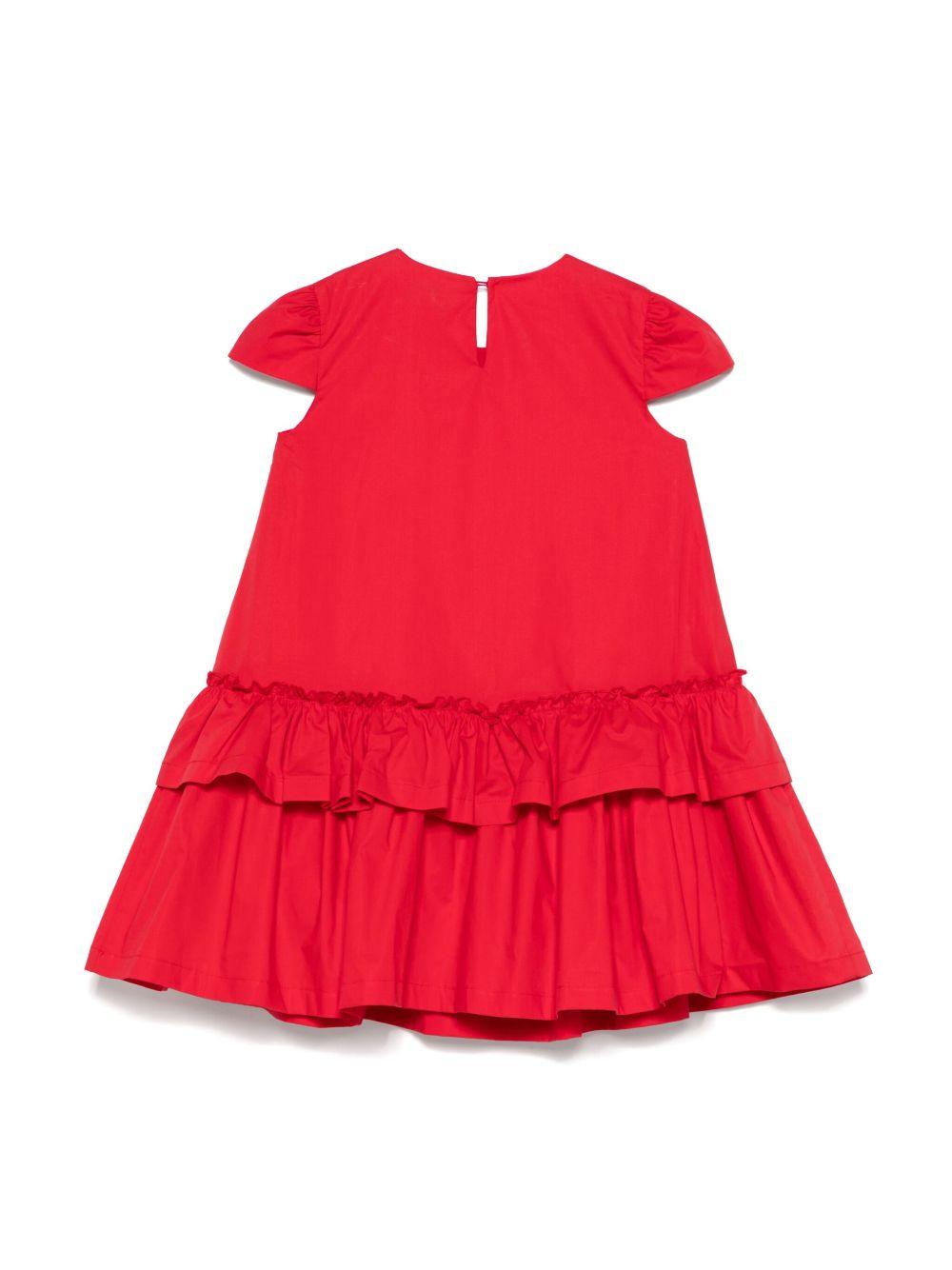 Abito per bambina Monnalisa rosso con design svasato 17E902 5116 0044 MONNALISA 