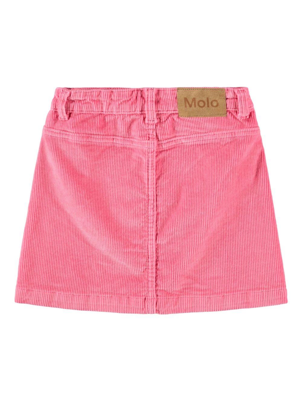 Minigonna per bambina Molo rosa con chiusura frontale con abbottonatura a pressione 2W25D108 8896 MOLO 
