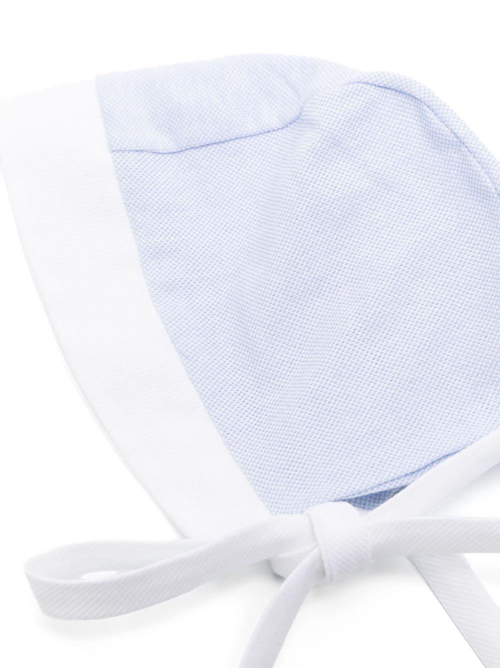Cappello per neonata La Stupenderia azzurro con trama piquet e corona rotonda TBCP55 N04 LA STUPENDERIA KIDS 