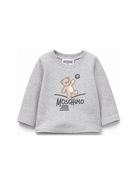 T-shirt per neonati Moschino Kids grigia con motivo Teddy Bear MOO014LAA20 60901 MOSCHINO KIDS 