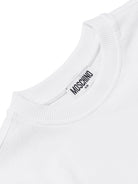 T-shirt per bambini Moschino Kids bianca con taschino sul petto HUM05MLAA01 10101 MOSCHINO KIDS 