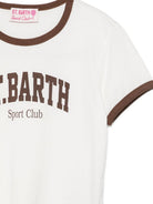 T-shirt da donna MC2 Saint Barth bianca con dettagli bordi a contrasto EMI0003 00306L MC2 ST. BARTH 
