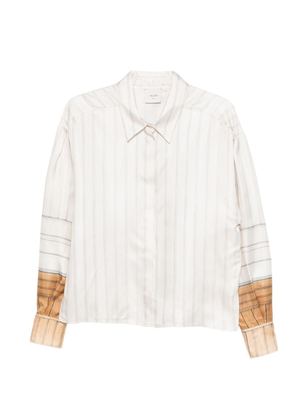 Camicia per donna Alysi bianco con design a righe 116231 P6063 GESSO ALYSI 