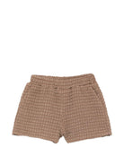 Shorts per bambina Douuod Kids marroni con finitura in rilievo DY6B39 U0267 334 DOUUOD KIDS 