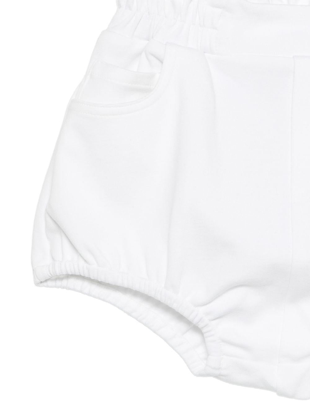 Shorts per bambina Douuod Kids bianchi con elastico in vita DY6A69 J0371 100 DOUUOD 