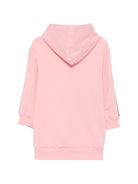 Abito modello felpa per bambina Lanvin Kids rosa con logo ricamato N30407 48N LANVIN KIDS 