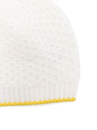 Berretto per neonati Gensami Kids bianco con finiture testurizzate CAP-APE-WE OFF WHITE GENSAMI KIDS 