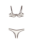 Costume Naomi per donna MC2 Saint Barth bianco con dettagli a contrasto NAO0005 01600L MC2 ST. BARTH 