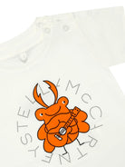 T-shirt per neonato Stella McCartney Kids bianca con stampa grafica TY8510 Z0434 101 STELLA McCARTNEY KIDS 